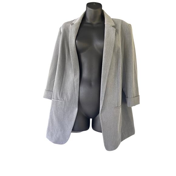 Express Oversized Stretchy Blazer with Shoulder Pads - Picture 1 of 5